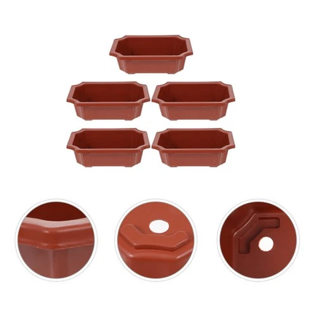 5 Pcs Garden Flower Pot Practical Planter Small Gardening Container