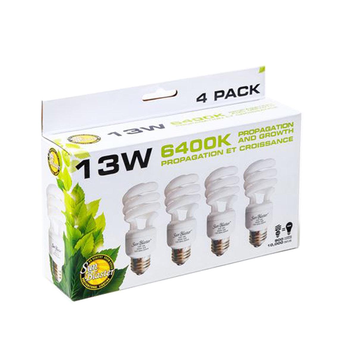 Sunblaster CFL 13W 6400K 4 Pack