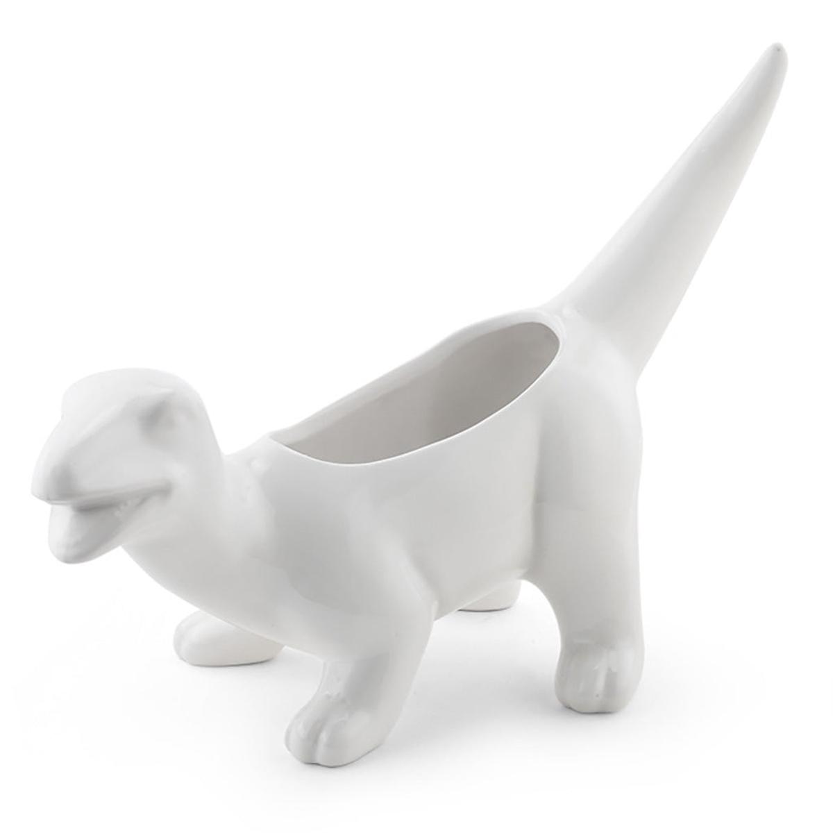 White Dinosaur Planter