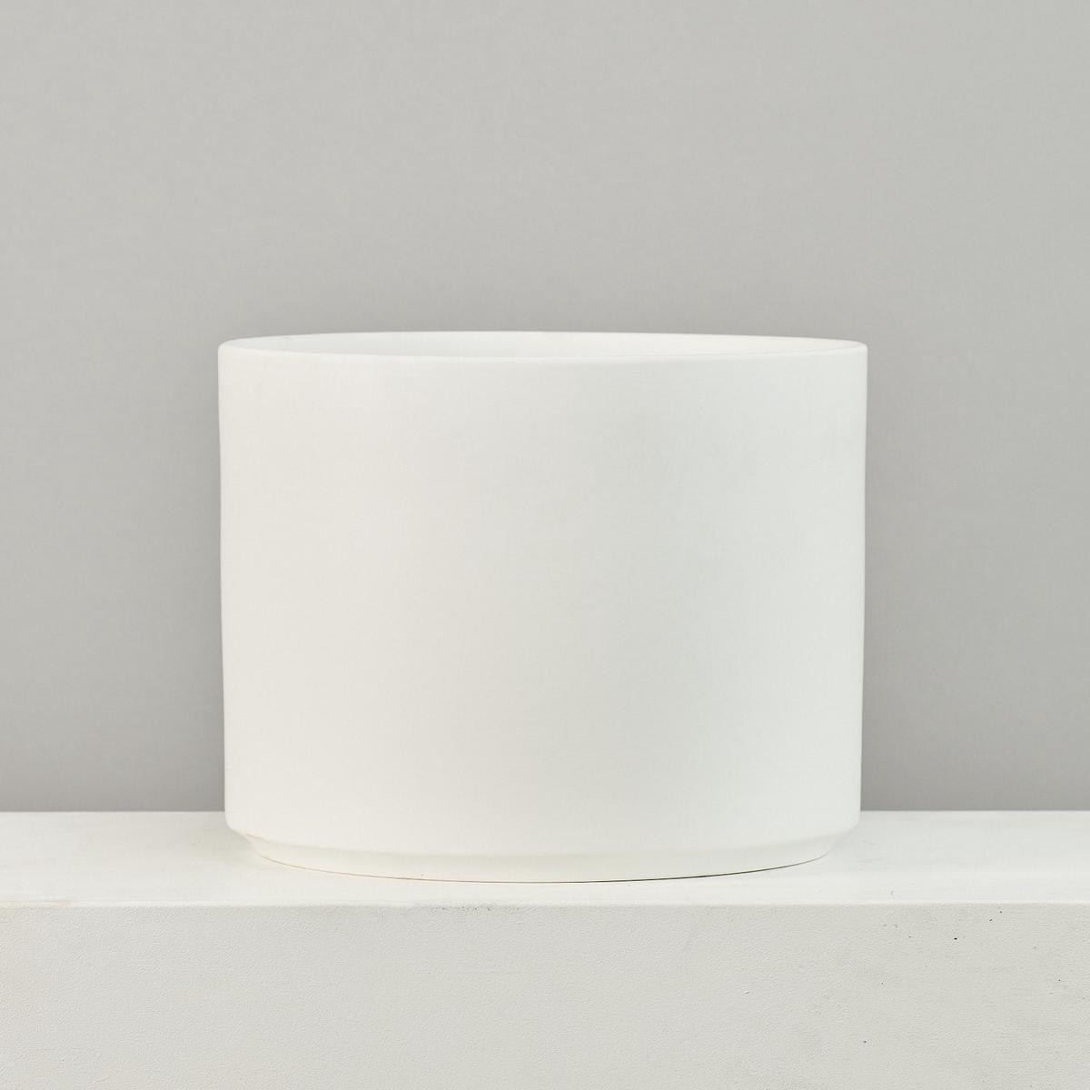 14 Inch REVIVAL CERAMICS CYLINDER - WHITE - Large