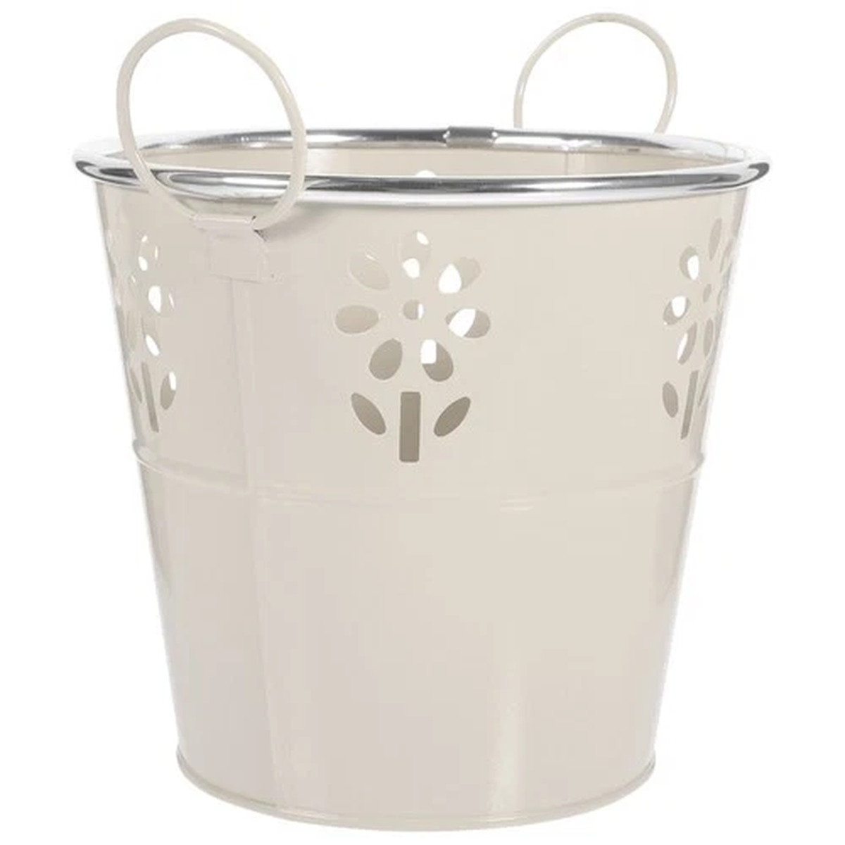 Garden Bucket Flower Container Decorative Pot Balcony Iron Planter
