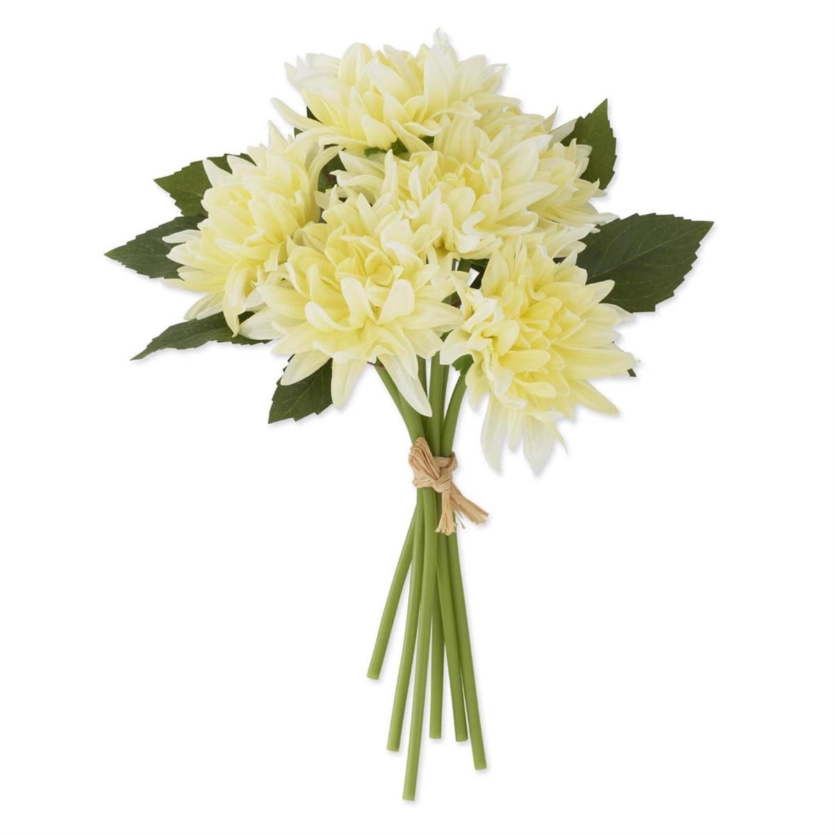 Real Touch Dahlia Bundle 12" Light Yellow Everlasting