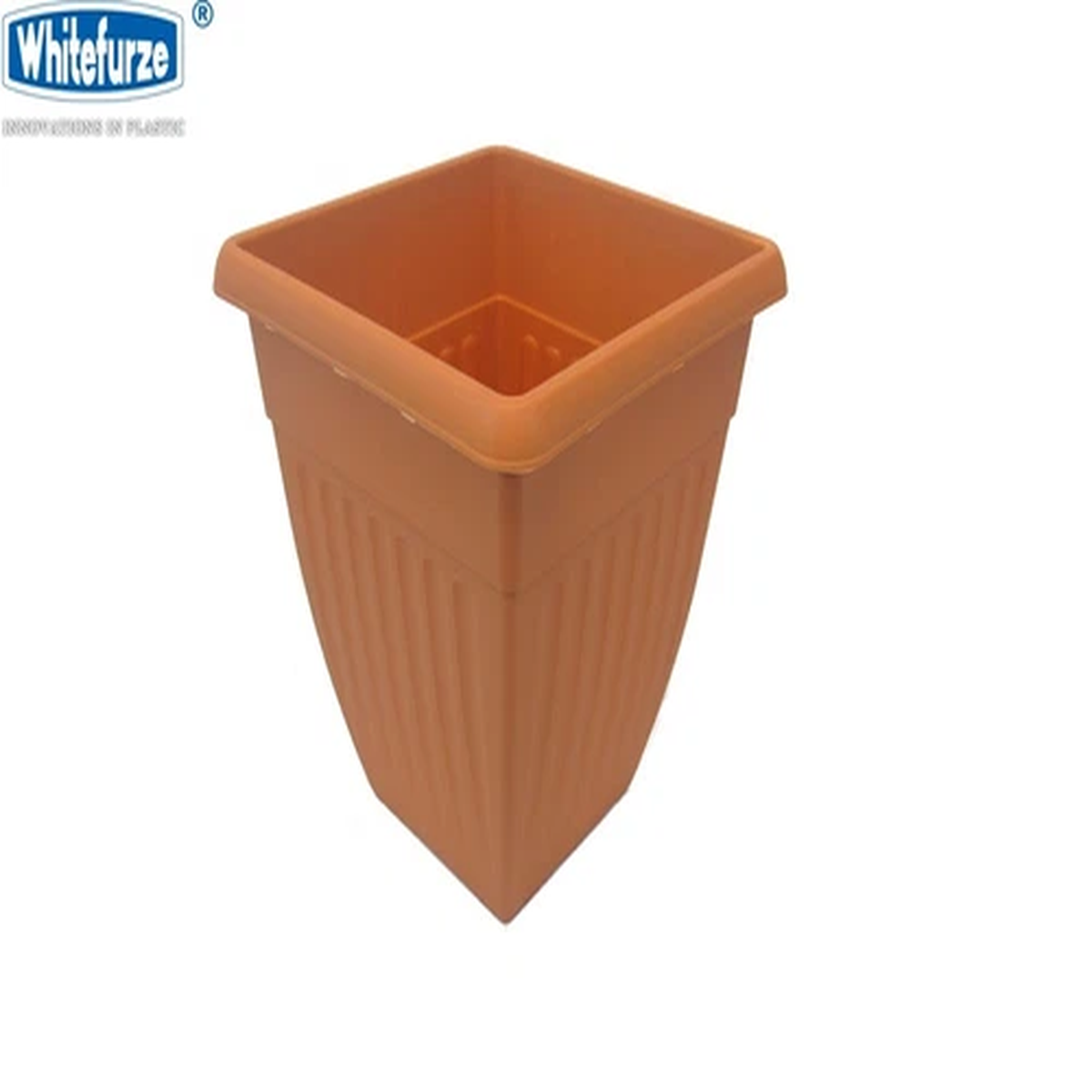 42cm tall plastic terracotta square athens garden planter plant pots -1,2,4 or 6