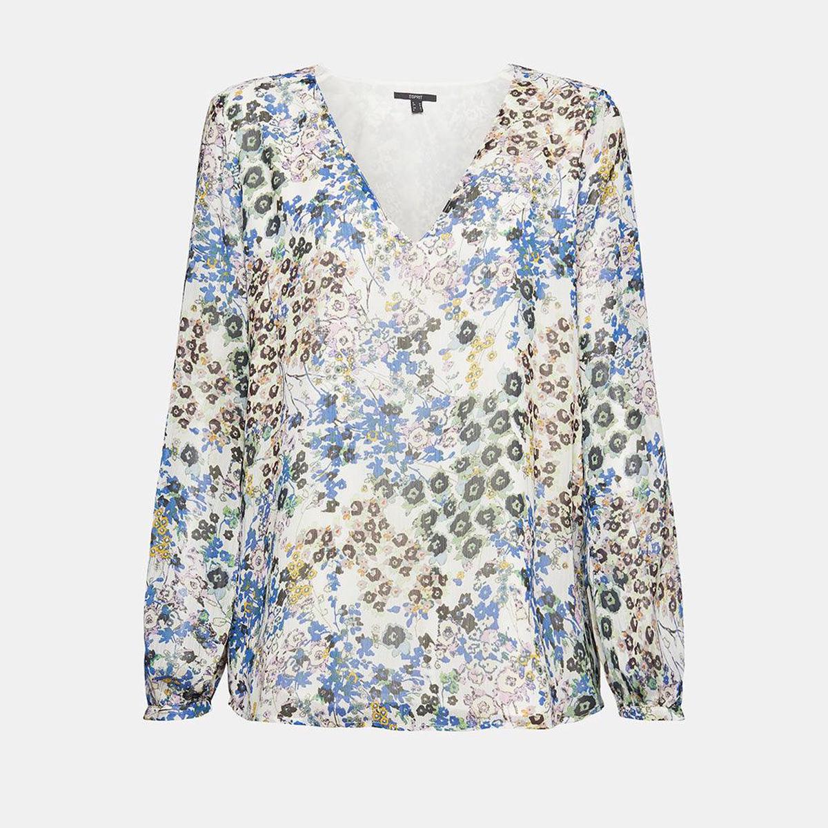 Blouse Loose Fit Printed Light Beige