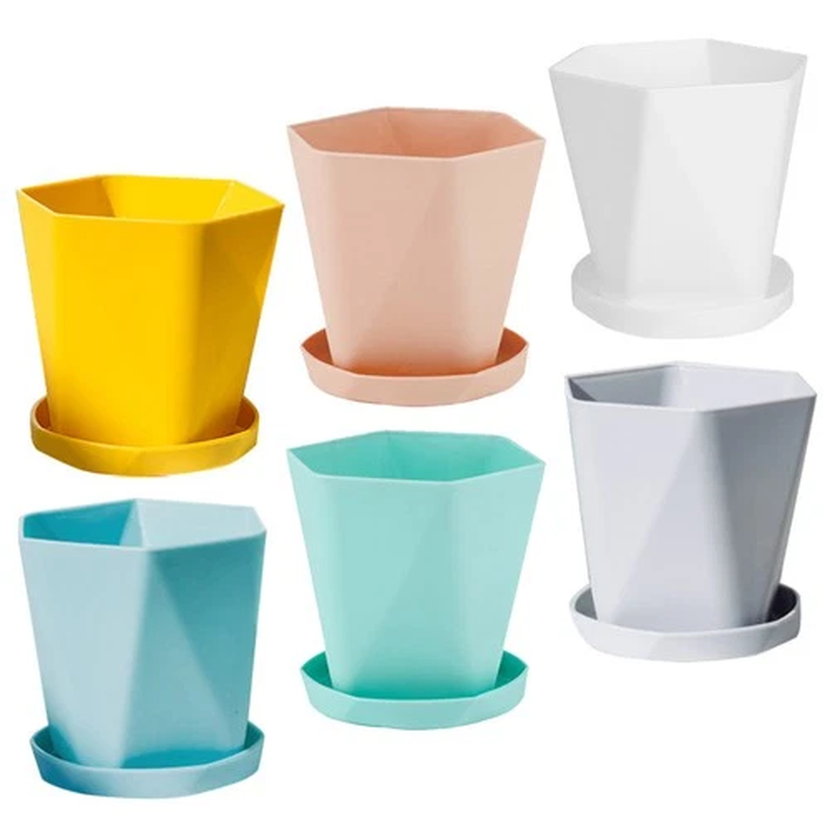 6 Pcs Nordic Simple Detachable Water Flower Pot Gardening Flowerpots Indoor