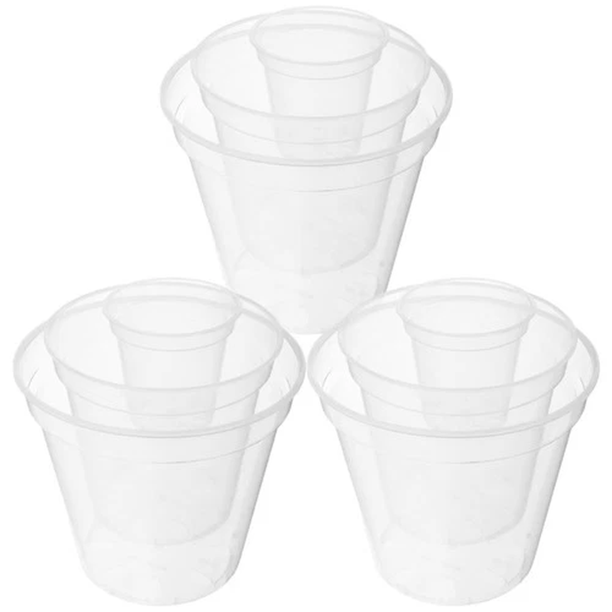 9 Pcs Plastic Planters Orchid Flowerpots with Drainage Holes Containers