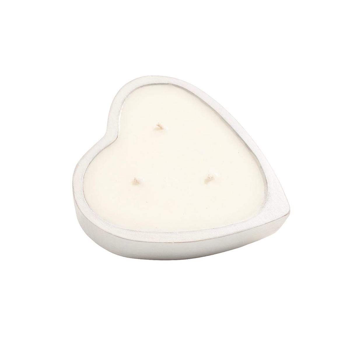 Heart Candle Cottage Morning White