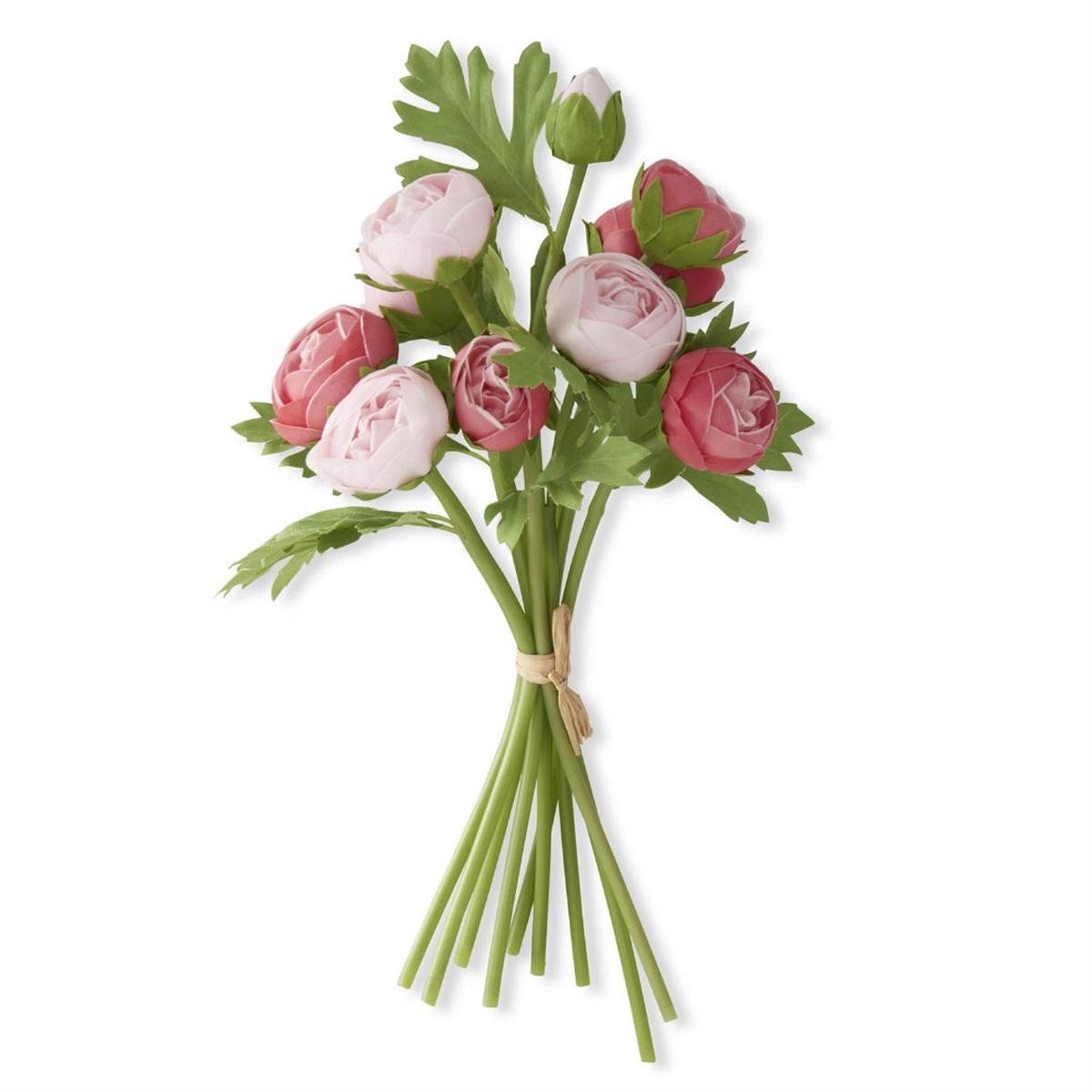 Real Touch Ranunculus Bundle 15" Pink Rose Everlasting