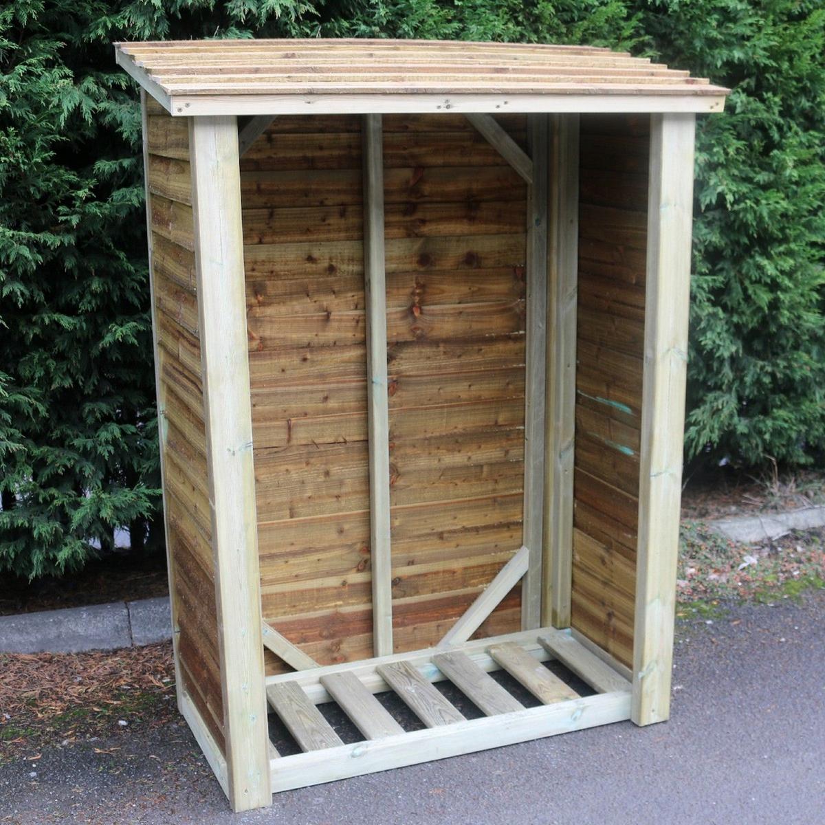 Heavy Duty Garden Log 120cm wide 60cm deep Store by Churnet Valley - LSOP6X4