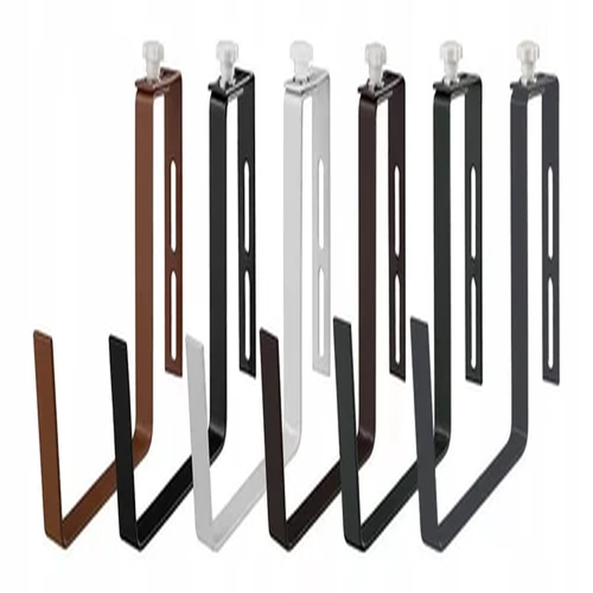 Set 2 x Trough Plant Pot Brackets Hanging Hooks Rail Balcony Planter Holder Box