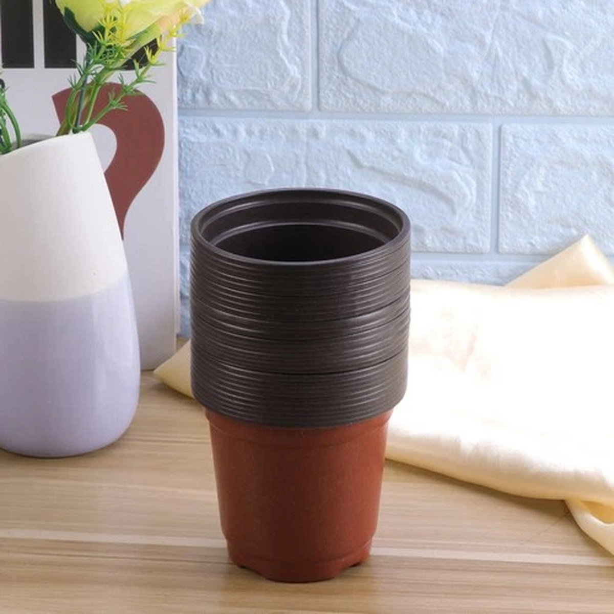 30 Pcs Indoor Flower Pot Plastic Flowerpot Creative Succulent Pots Container