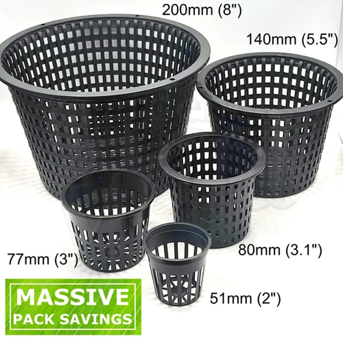 Net Plant Pots Pond Mesh Planter Baskets Aquatic Orchid 2"-8" Hydroponics