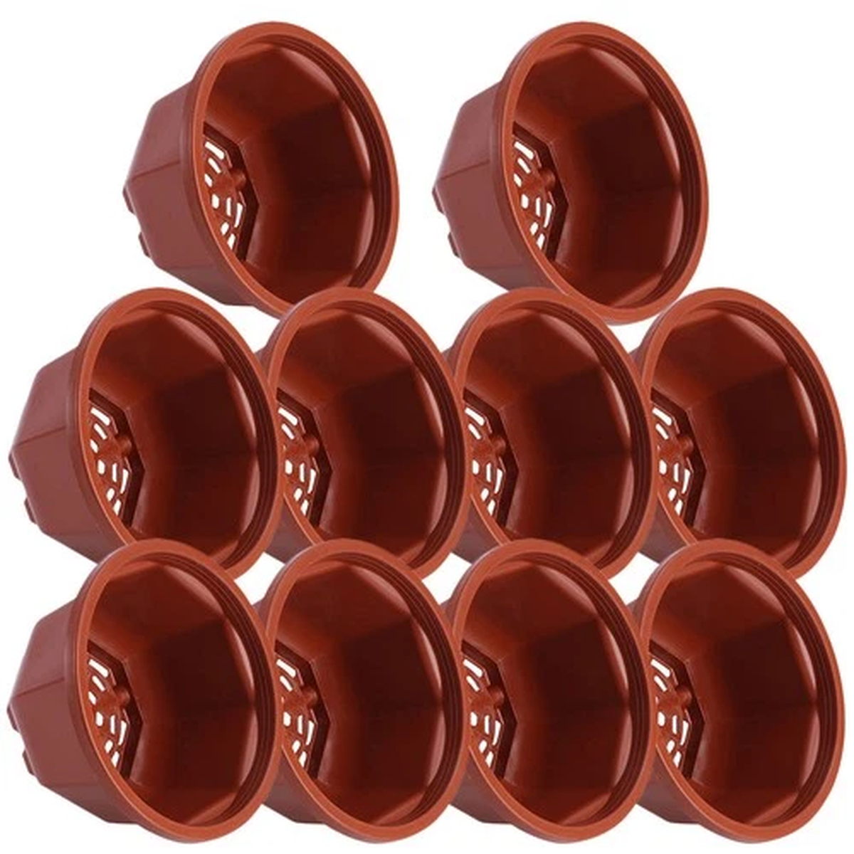 10 Pcs Decorative Flower Pots Garden Planter Small Plastic Flowerpots