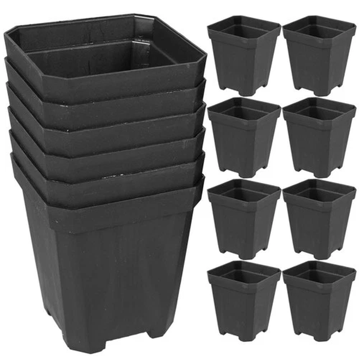 20pcs Succulent Plant Flower Pot Plastic Nursery Pots Flower Plant
