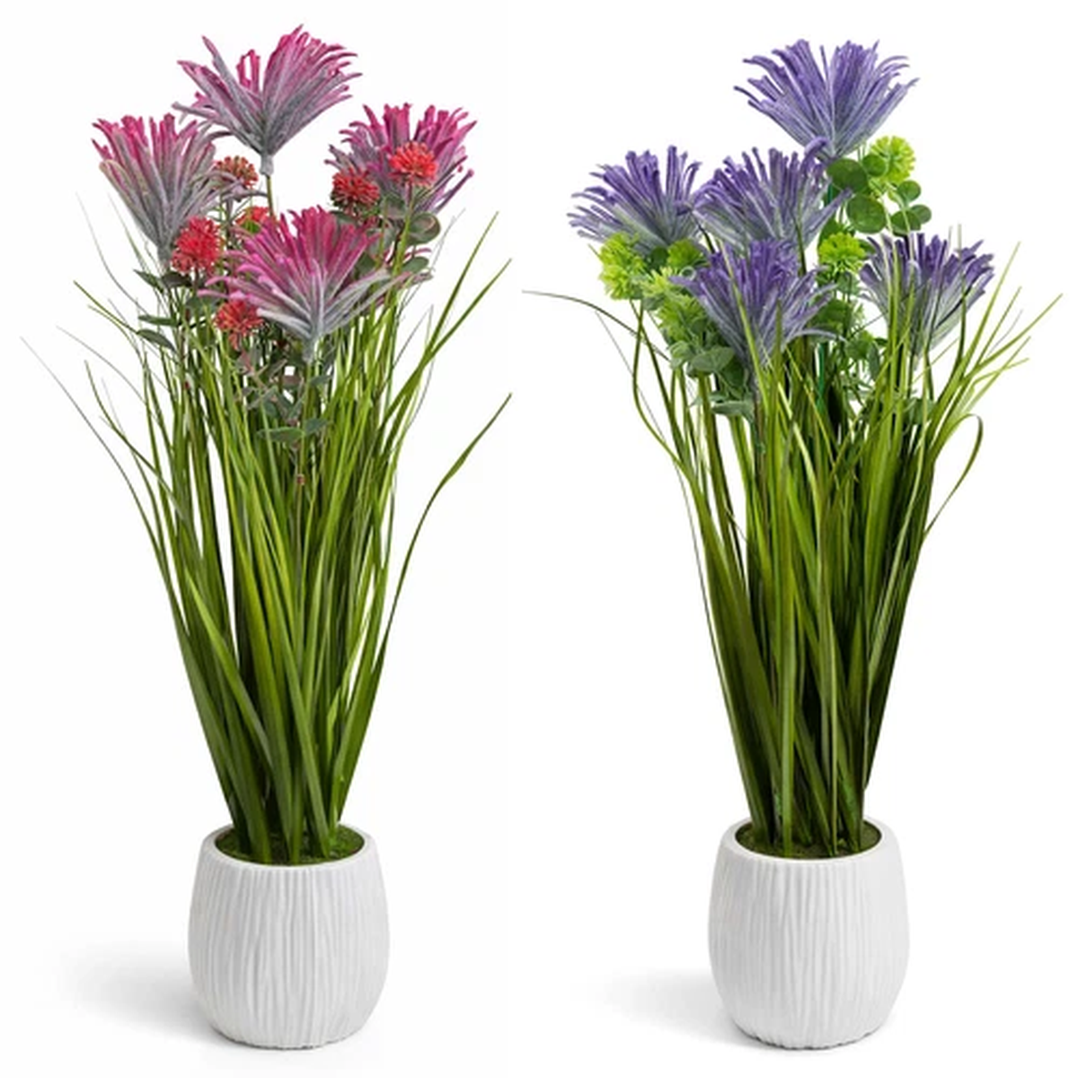 50cm Modern Faux Artificial Larch Plants in Pot Silk Flowers Garden Decor