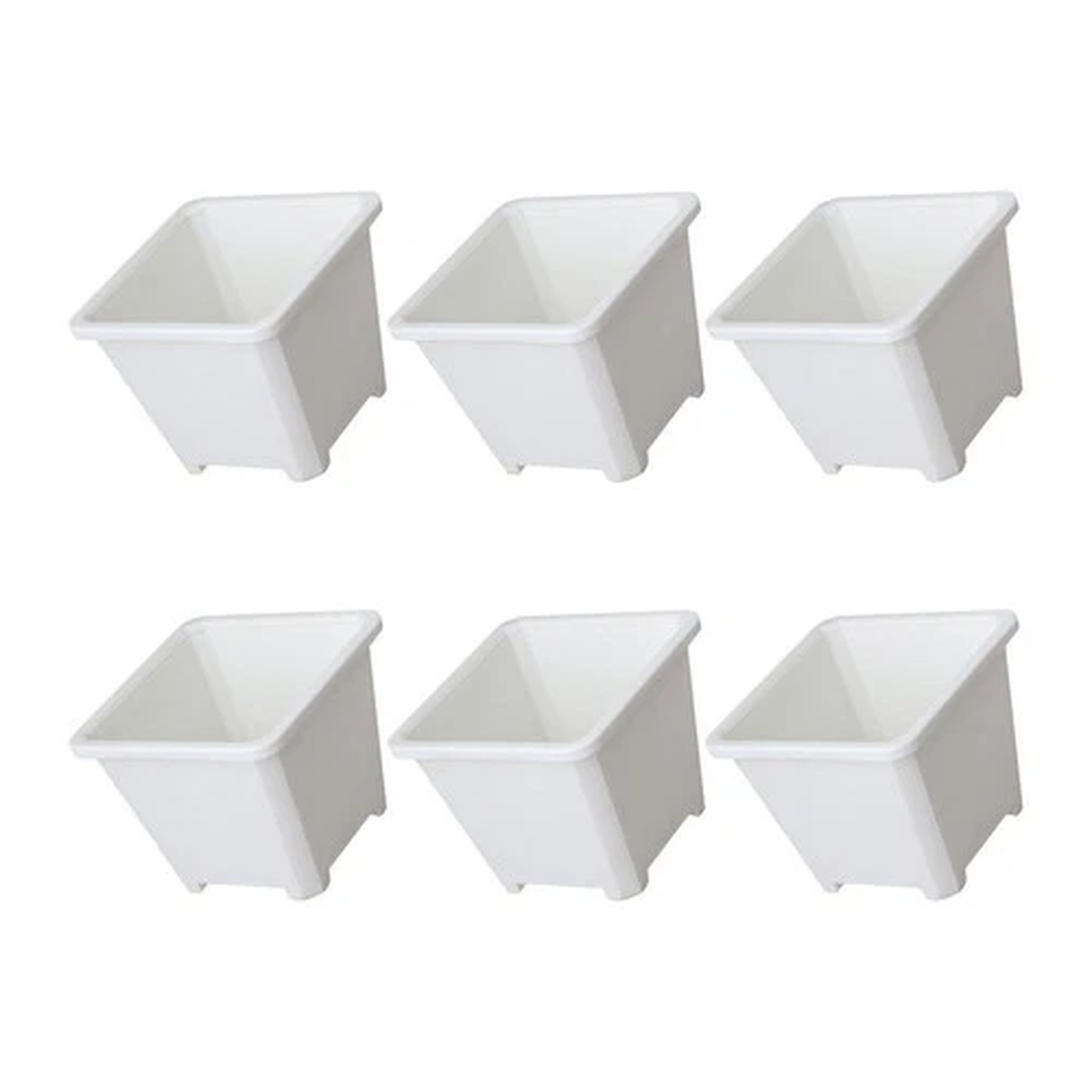 6 Pcs Plastic Pot Flower Planter Bonsai Nursery Garden Flowerpots