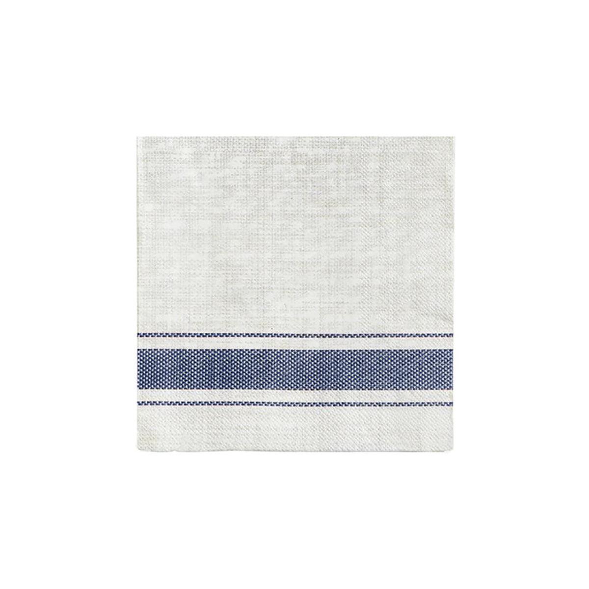 Bistro Stripe Cocktail Napkin Blue