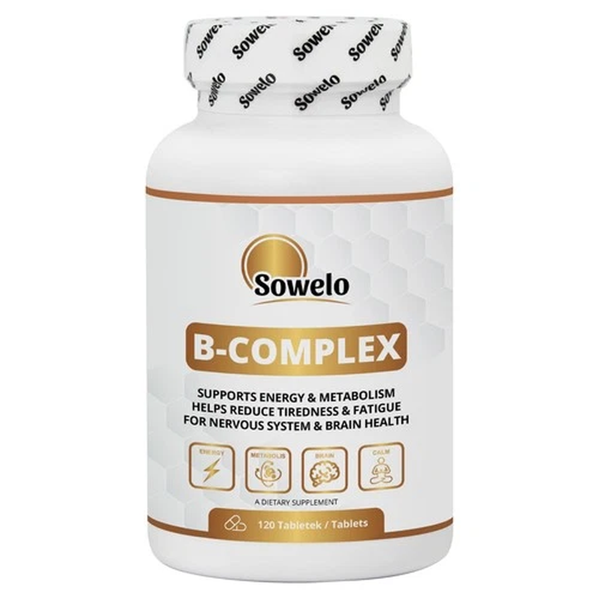 Vitamin B-Complex Tablets  High Strength, Energy & Nerve Support  Sowelo