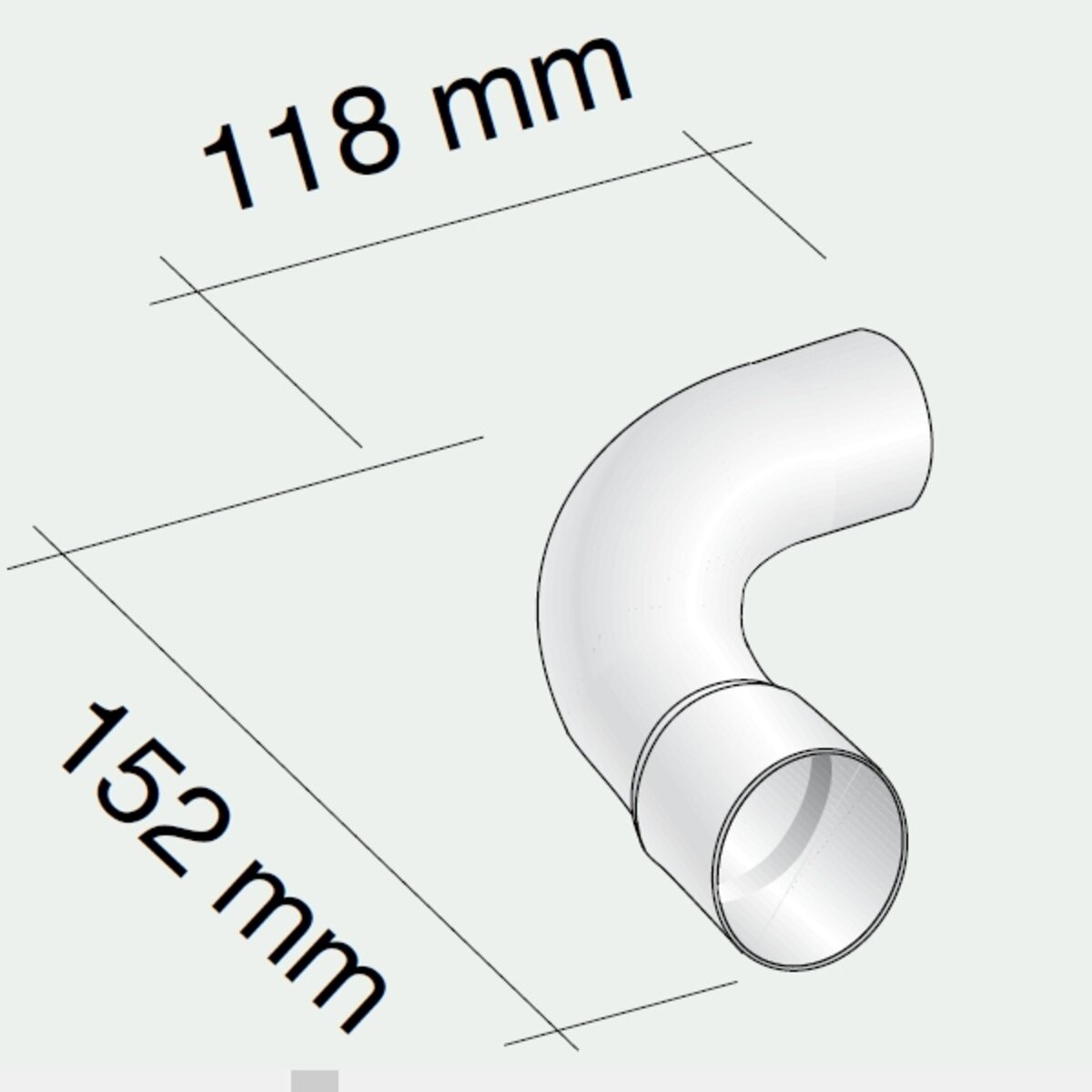 90 bend for pipe 35 mm m/f (white)