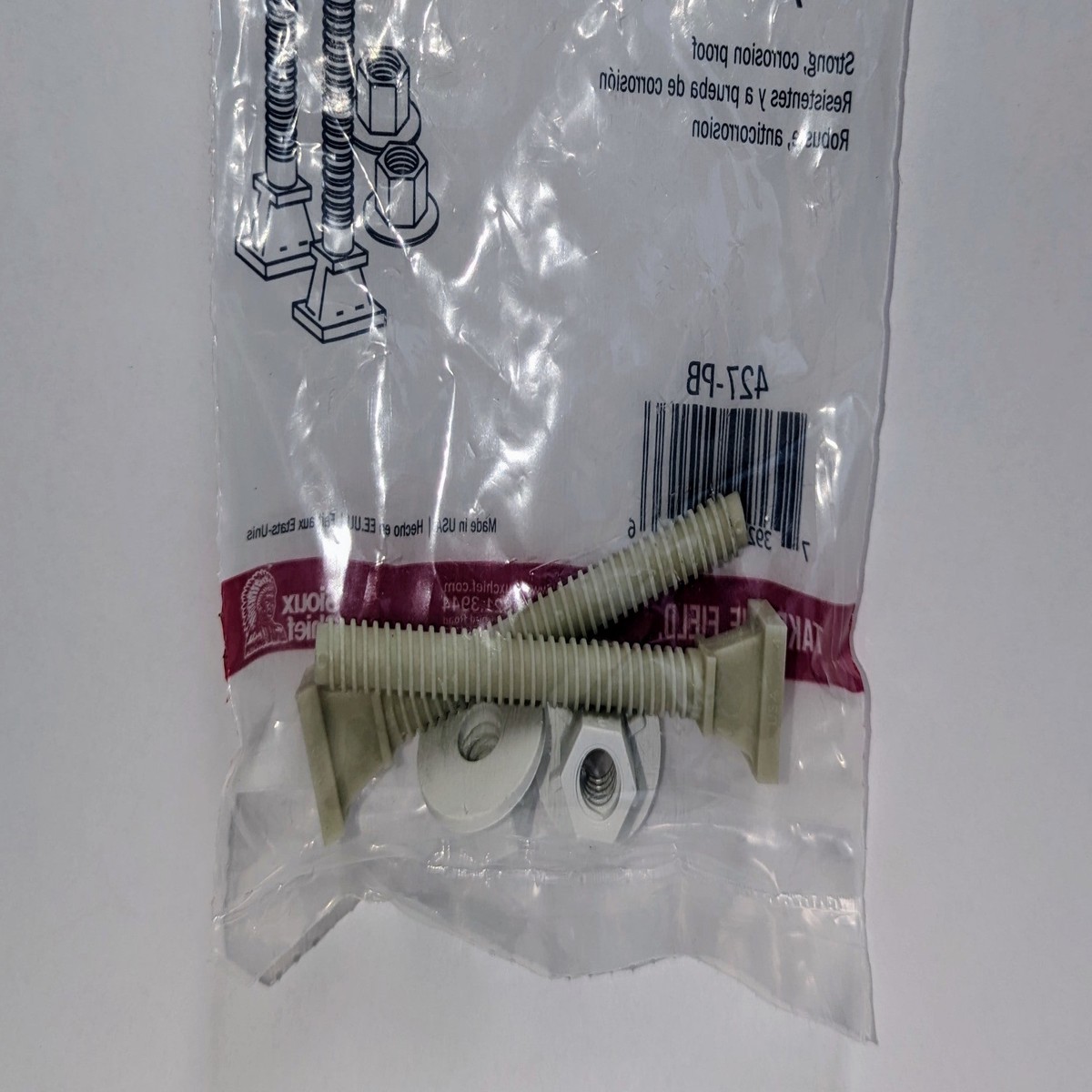 2-1/2" PLASTIC CLOSET BOLTS (PAIR)