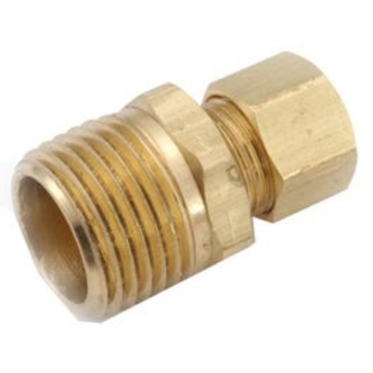 Brass Connector, 3/8-In. Compression x 3/8-In. Male Pipe Thread