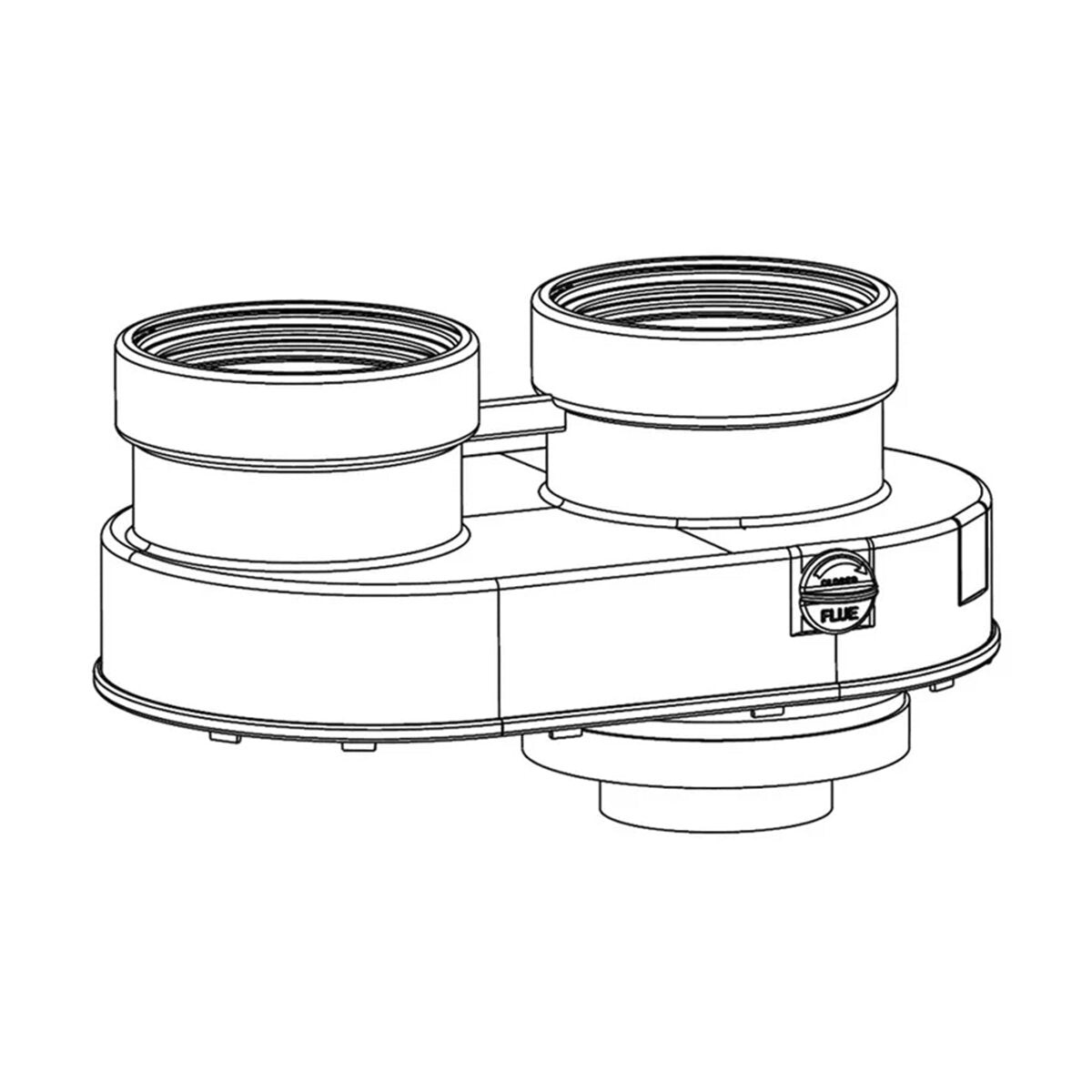 Splitter kit from 60/100 mm to 80-80 mm for Beretta compact adjustable condensing boilers