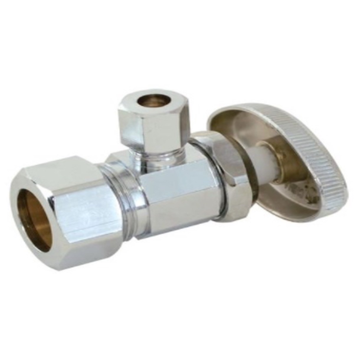 1/2" FIP x 3/8" Compression Straight, Chrome Finish