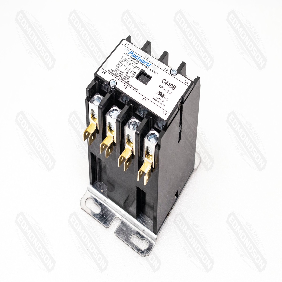 Packard C440B Contactor 4 Pole 40 AMPS 120 Coil Voltage