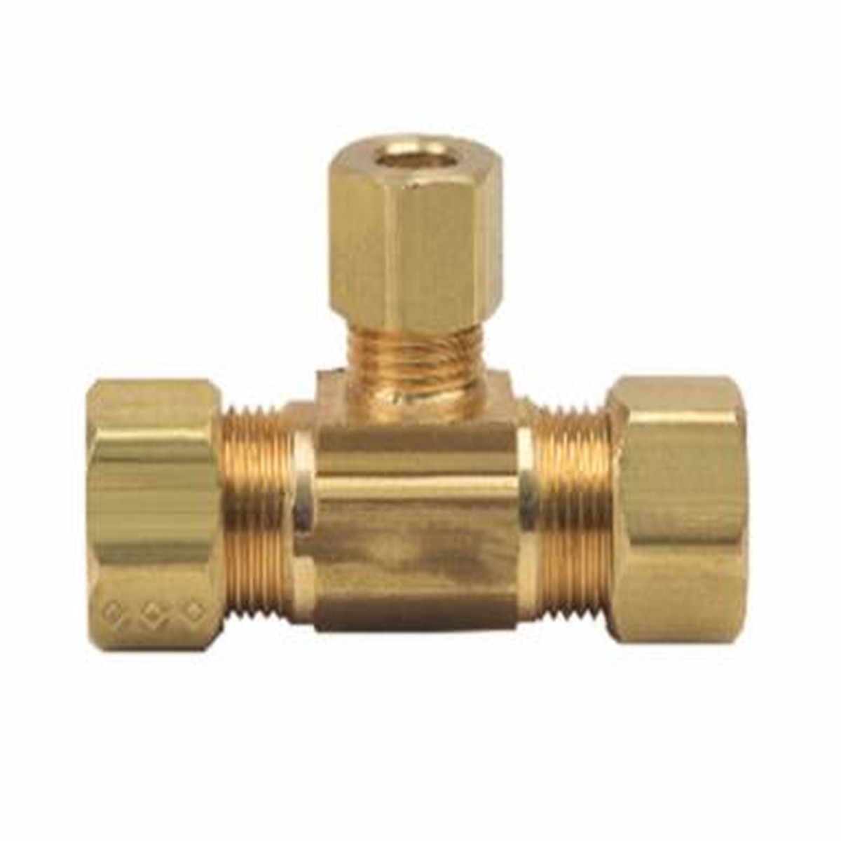 3/8" X 3/8" X 1/4" Brass Compression Tee