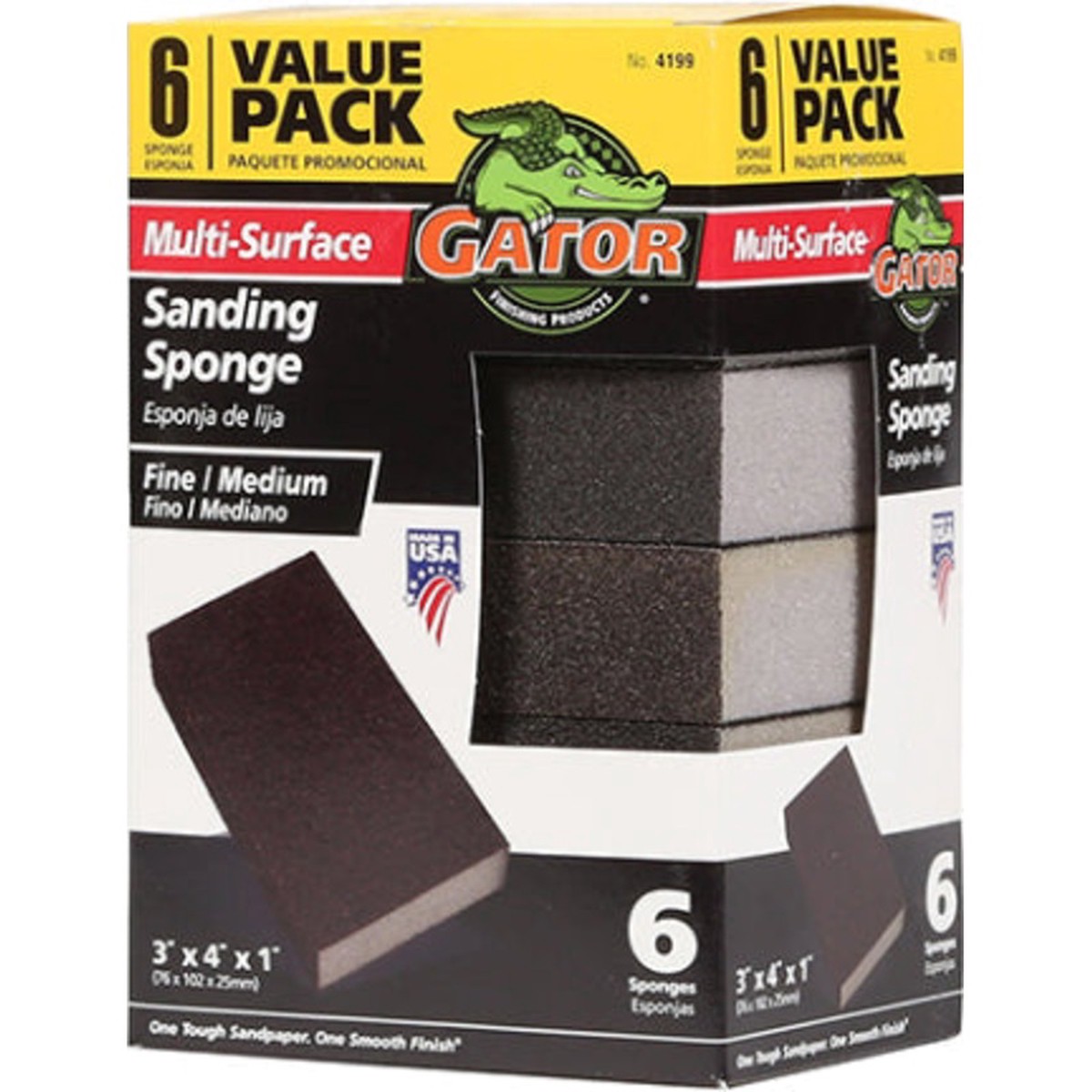 SANDING SPONGE 80/50 GRIT 6 PK