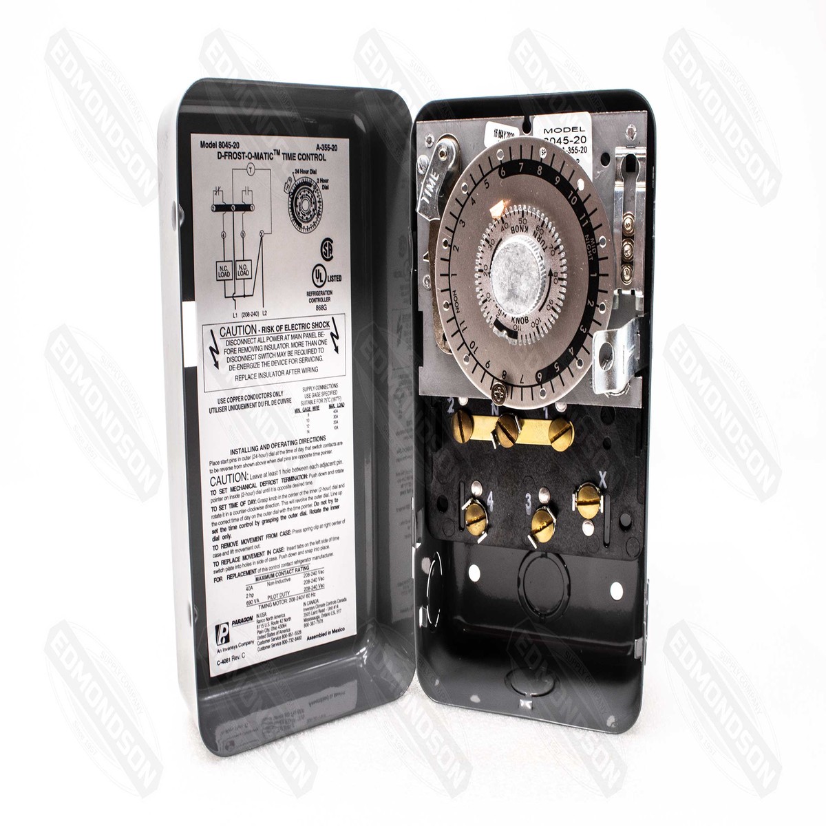 Paragon 8045-20 Defrost Commercial Timer Control, 208-240V AC, 60 Hz