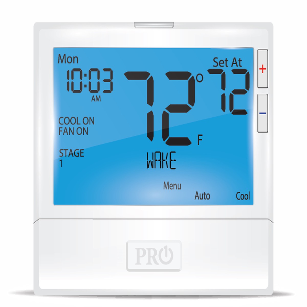 PRO1 IAQ T855 Digital 7-Day or 5/1/1 Programmable Thermostat, 3 Heat - 2 Cool, Universal Residential/Light Commercial