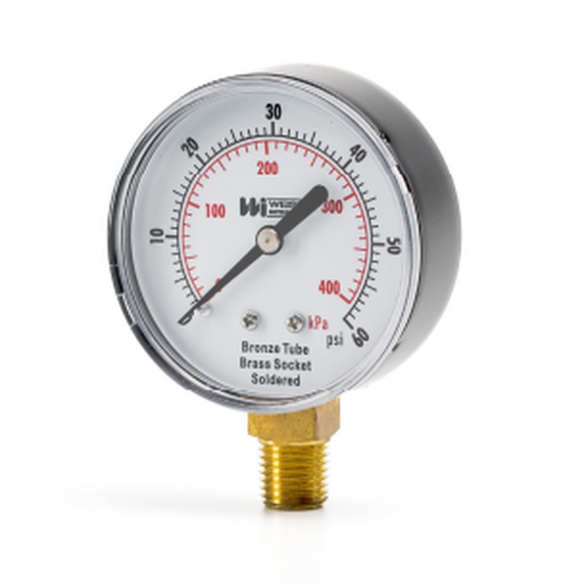 Weiss Instruments TL25-100-4L 2.5" Trade Line Pressure Gauge, 0-100 psi, 1/4" NPT
