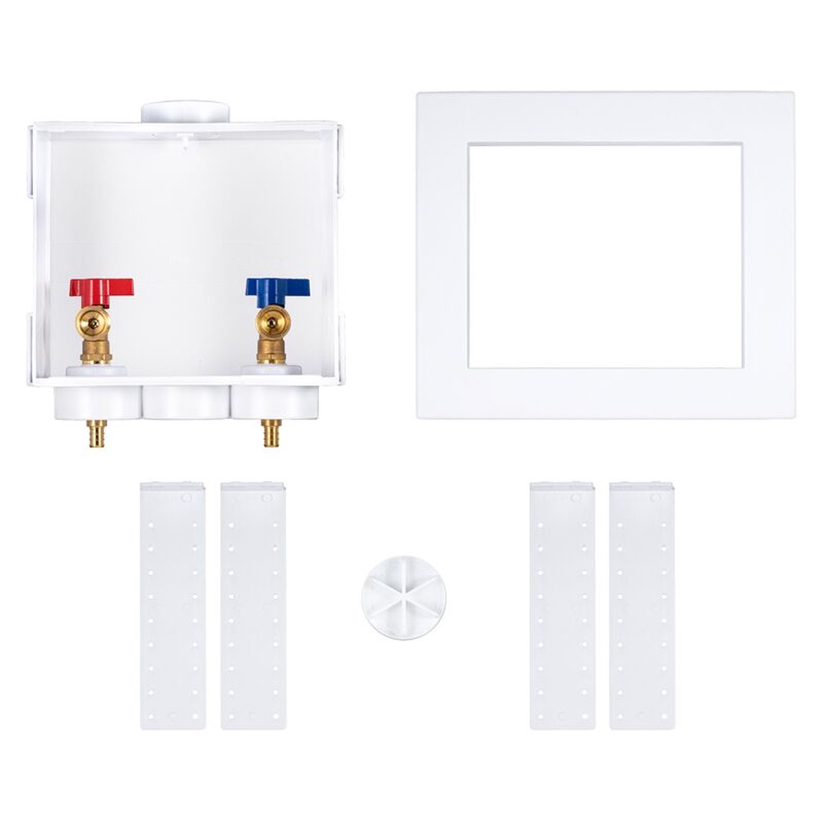 Oatey 38532 Quadtro 1/4-Turn, F1807 PEX Washing Machine Outlet Box