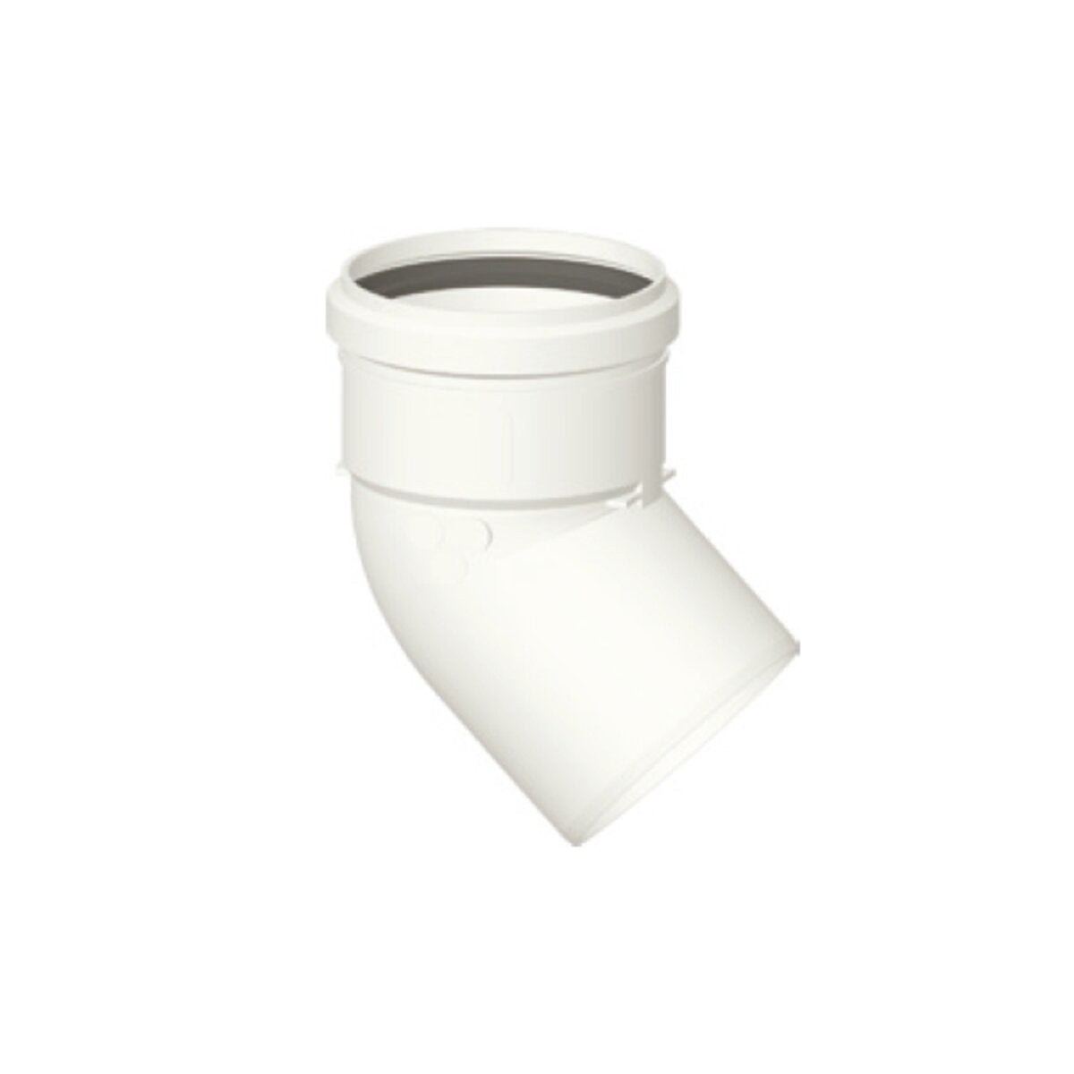 45 curve for condensing boiler fumes outlet diam. 100mm. m/f in pp