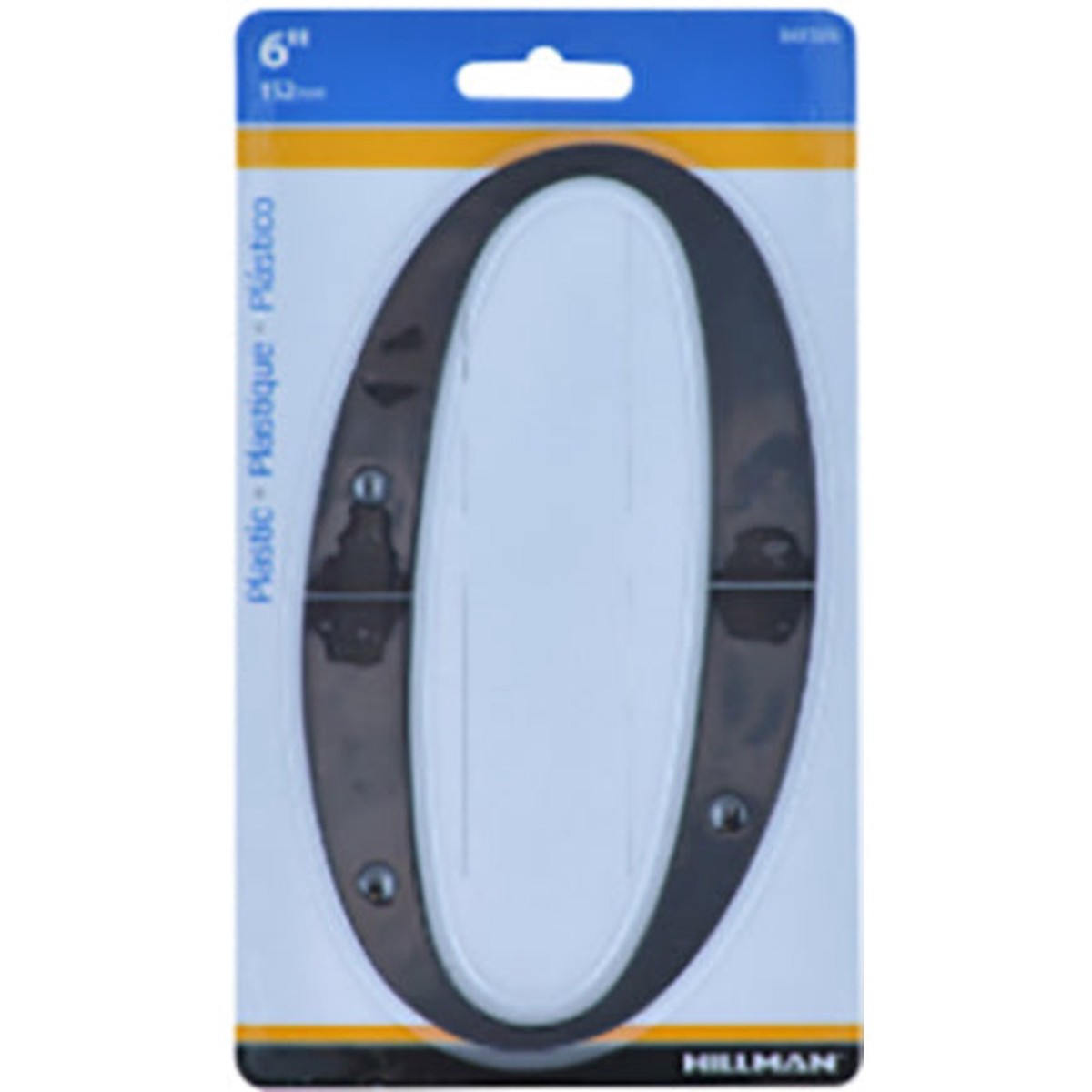 6IN PLASTIC TRDNL HOUSE NUMBER 0 BLACK