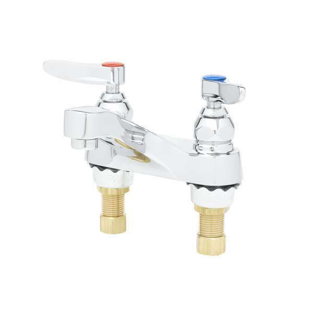 T&S Brass B-0871 Lavatory Faucet, Deck Mount, 4" Centers, Aerator, 1/2" NPSM Male Shanks