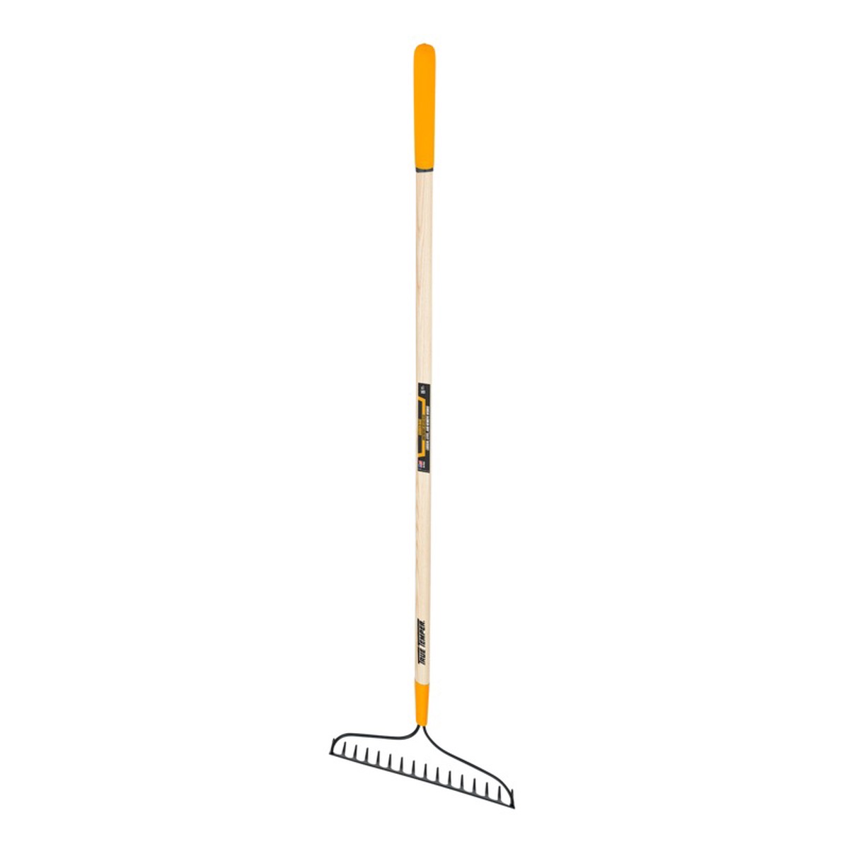 AMES TRUE TEMPER 16-TINE WELDED BOW RAKE WITH CUSHION END GRIP ON HARDWOOD HANDLE
