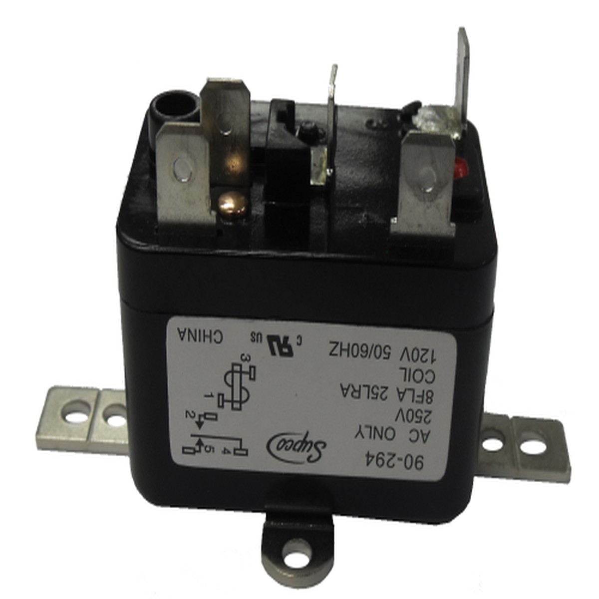 Supco 90294 General Purpose Fan Relay, SPDT, 120V