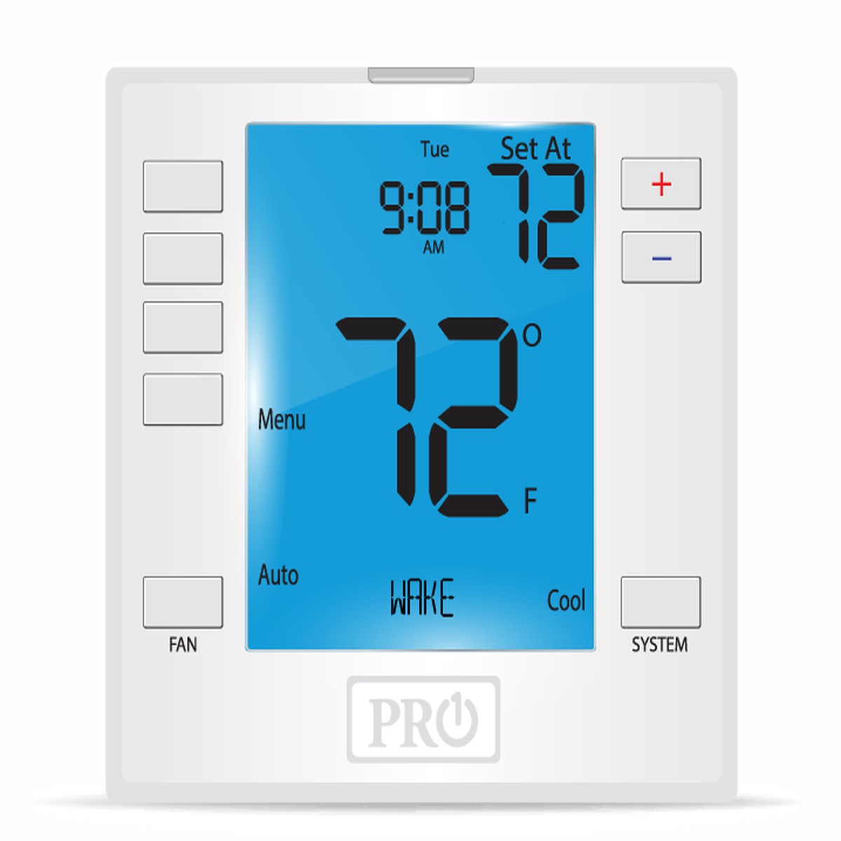 PRO1 IAQ T755 Digital 7-Day, 5/1/1, or Non-Programmable Thermostat, 3 Heat - 2 Cool, Universal
