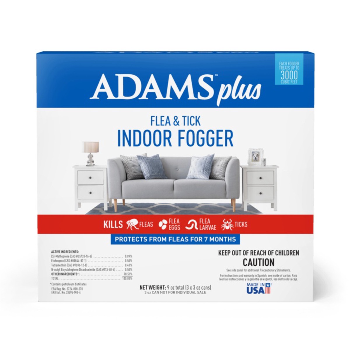 Adams Plus Flea & Tick Indoor Fogger