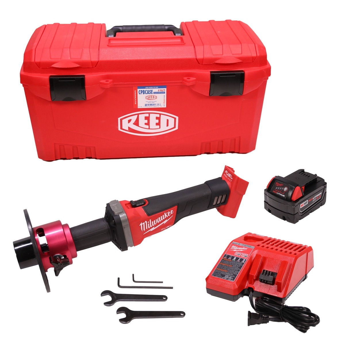 Reed Mfg Bevel Boss Cordless Pipe Beveler Kit, Milwaukee Custom Bundle
