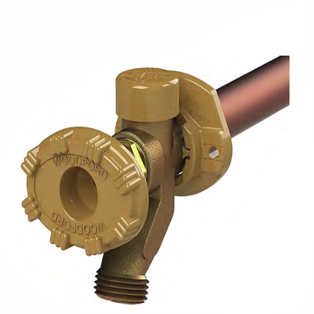 Woodford 19CP-10 Model 19 Freezeless Anti-Siphon Wall Faucet, 1/2" MPT x 1/2" Female Sweat, 10-Inch, Metal Handle