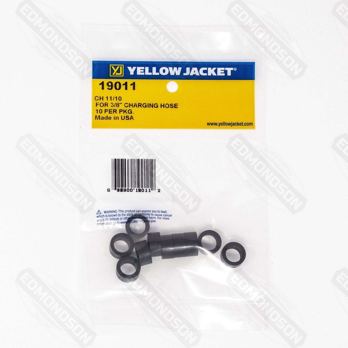 Yellow Jacket 19011 3/8" Replacement Gasket for Refrigeration Hoses, 10-Pack