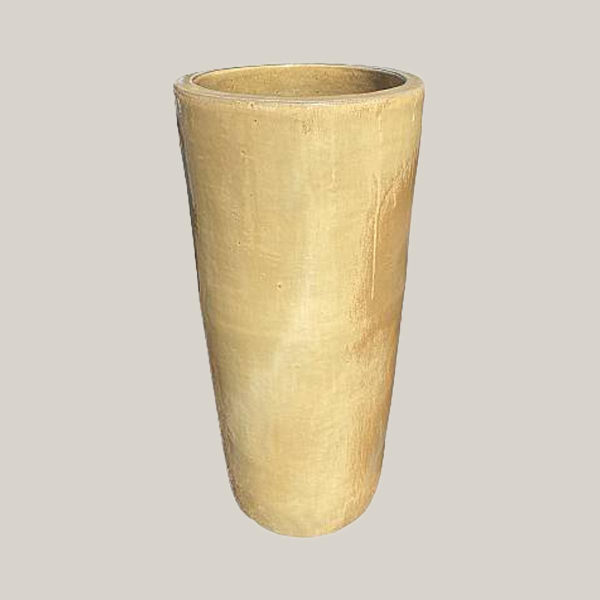 6119H39 - Yellow Cream Tall Cylinder Planter - 17.5" x 17.5" x 37.5"