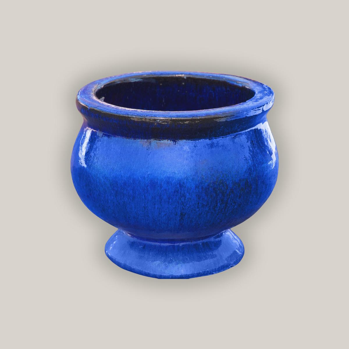 8646N8 - Blue Tavito Cup Ceramic Pot - 15" x 15" x 12" | Blue