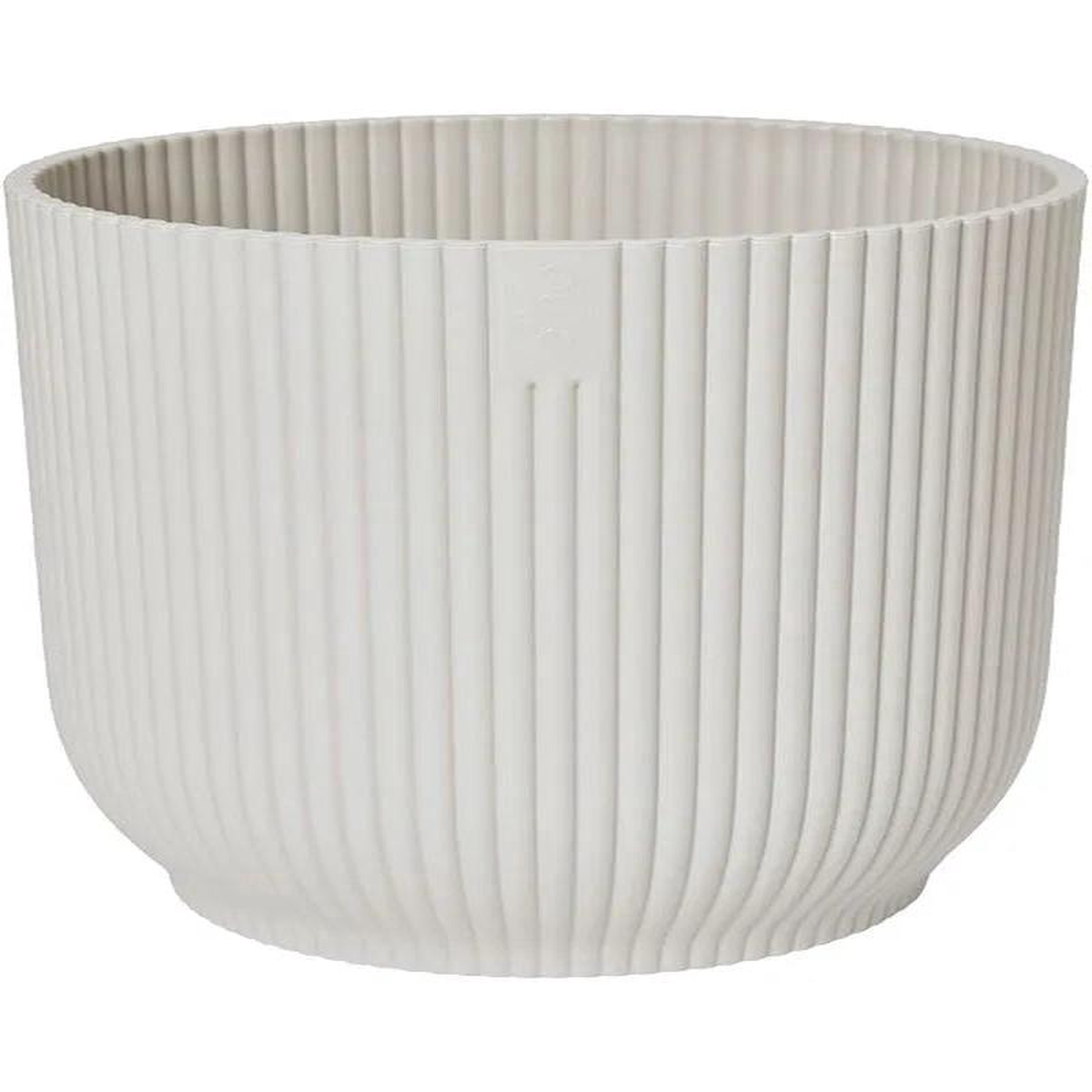 Vibes Fold Plant Pot 23cm Height 24cm Dia Round Silky White