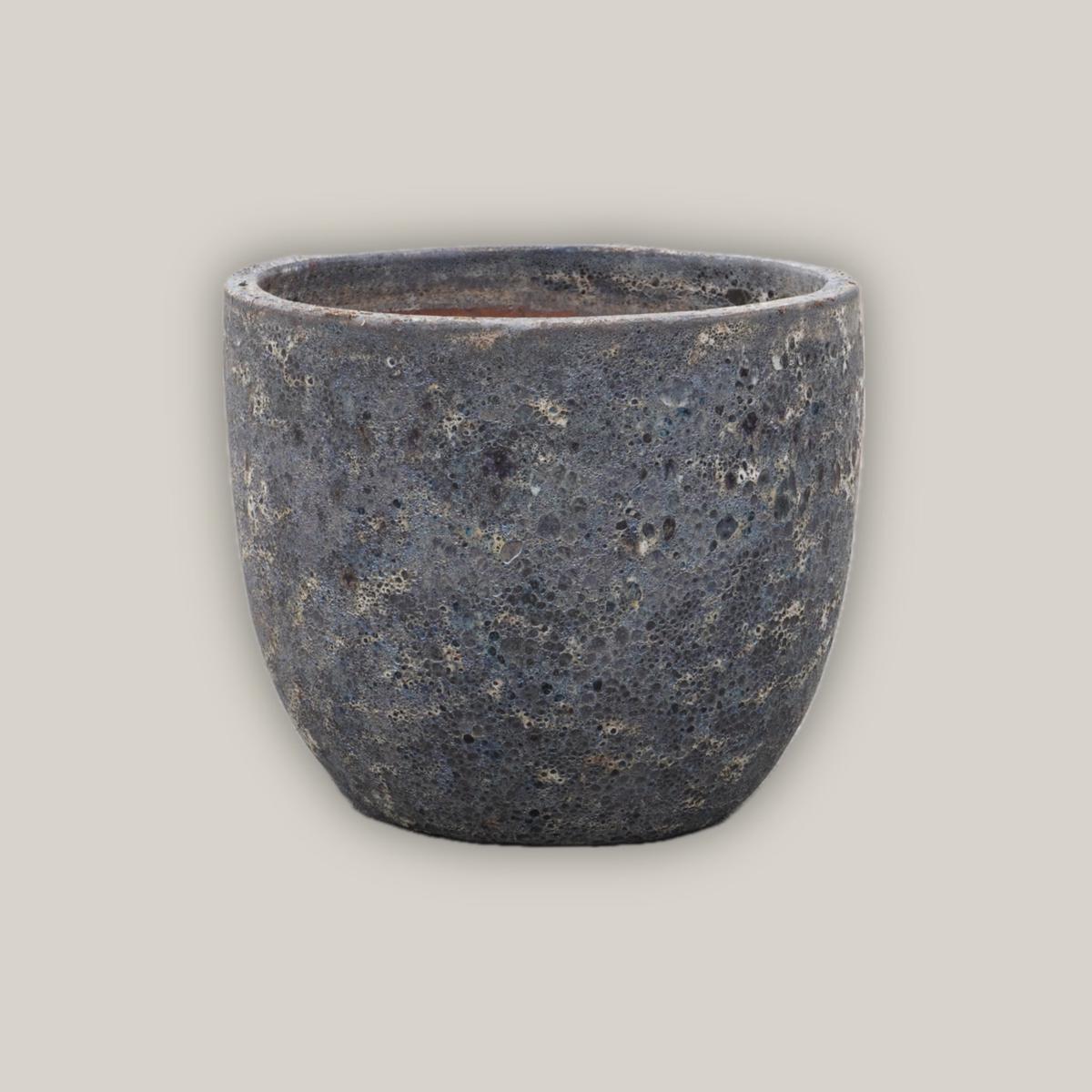 9082C42 - Seafoam Brown Ceramic Bullet Planter - 24" x 24" x 21"