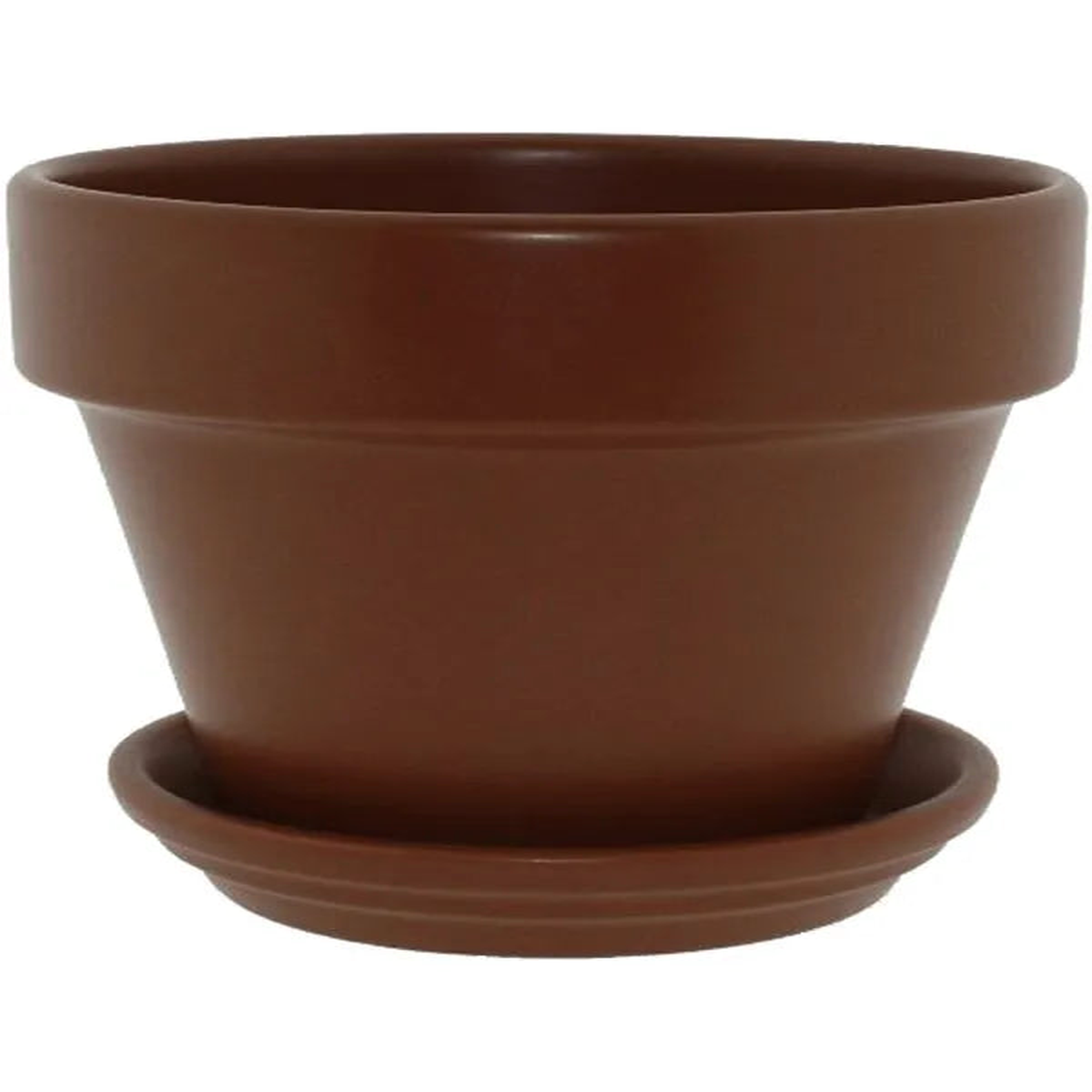 Urbann Plant Pot 26cm Height 29cm Dia Pot & Saucer Matt Terra