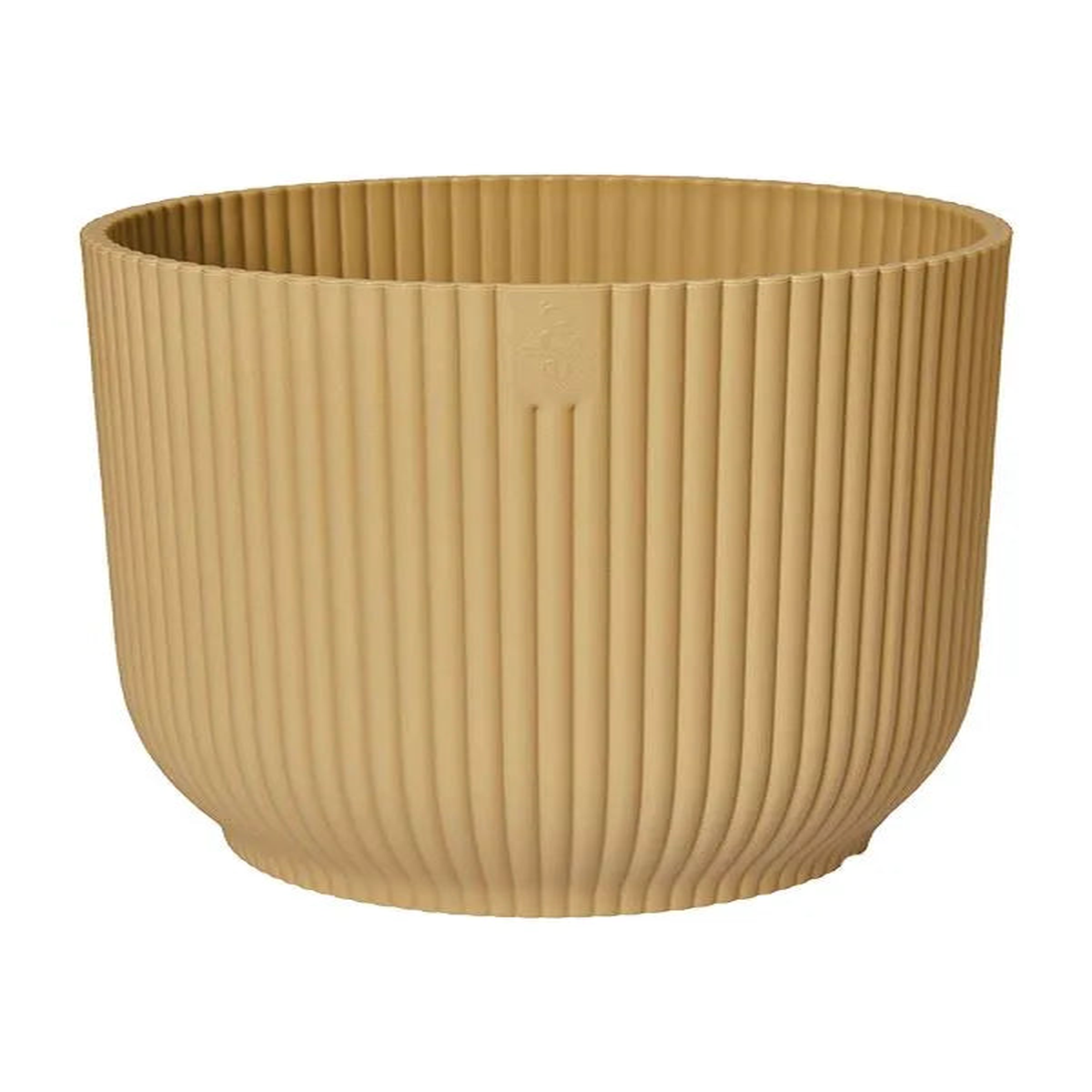 Vibes Fold Plant Pot 10.5cm Height 10.5cm Dia Round Mini Butter Yellow